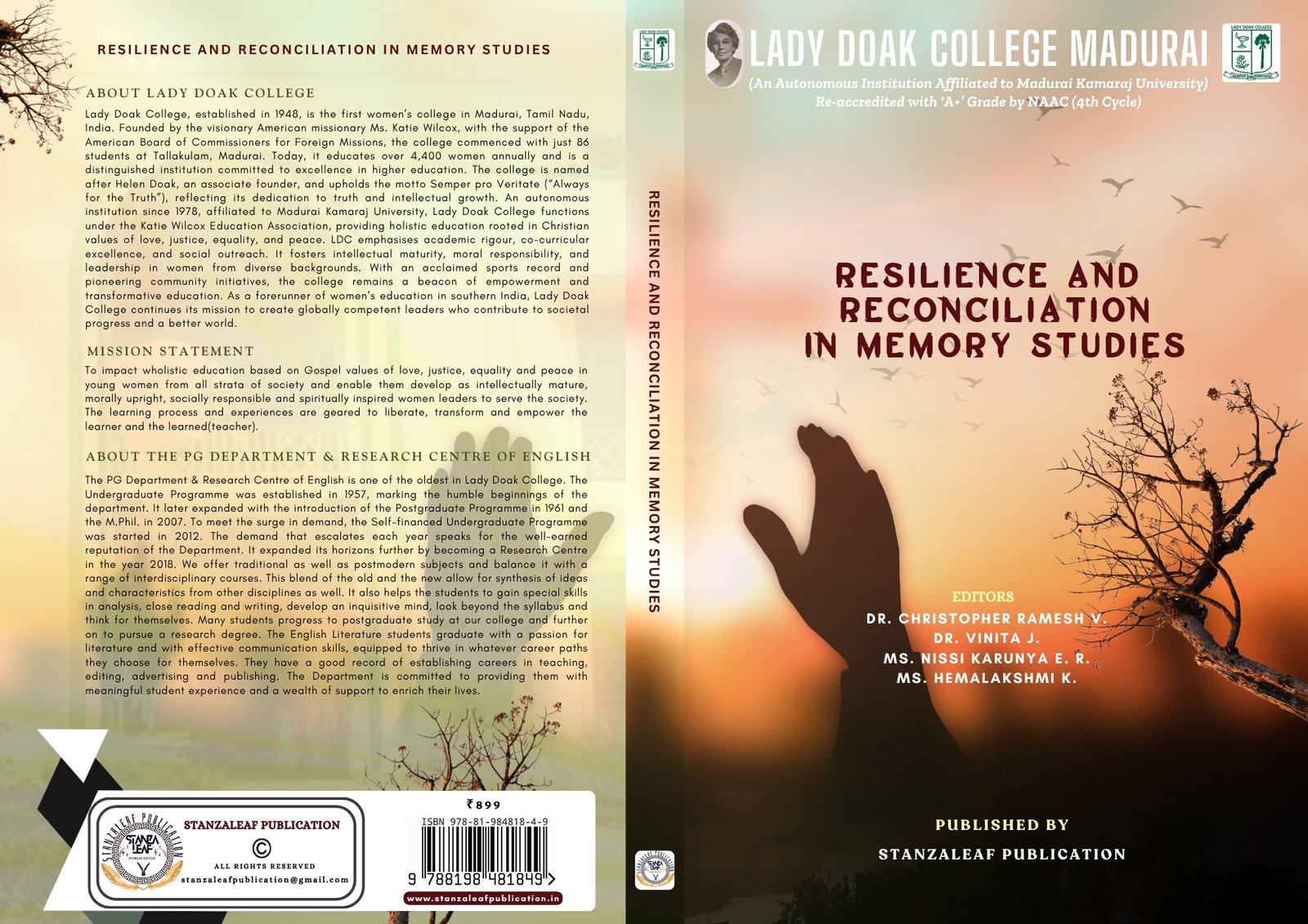 RESILIENCE AND  RECONCILIATION IN MEMORY STUDIES